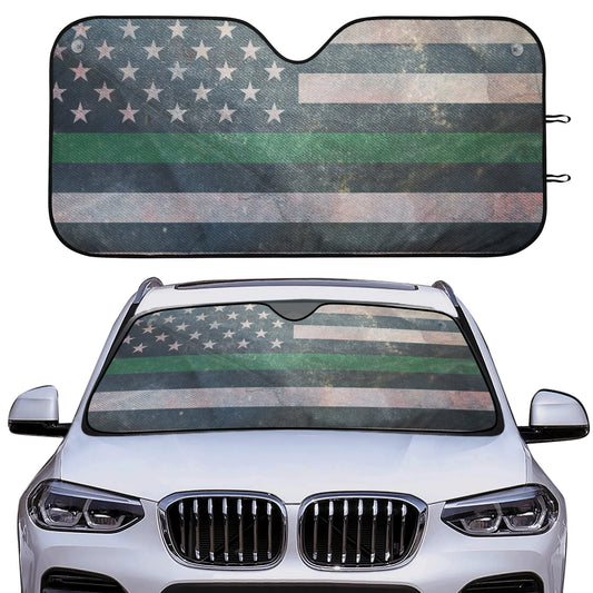 Distressed Thin Green Line