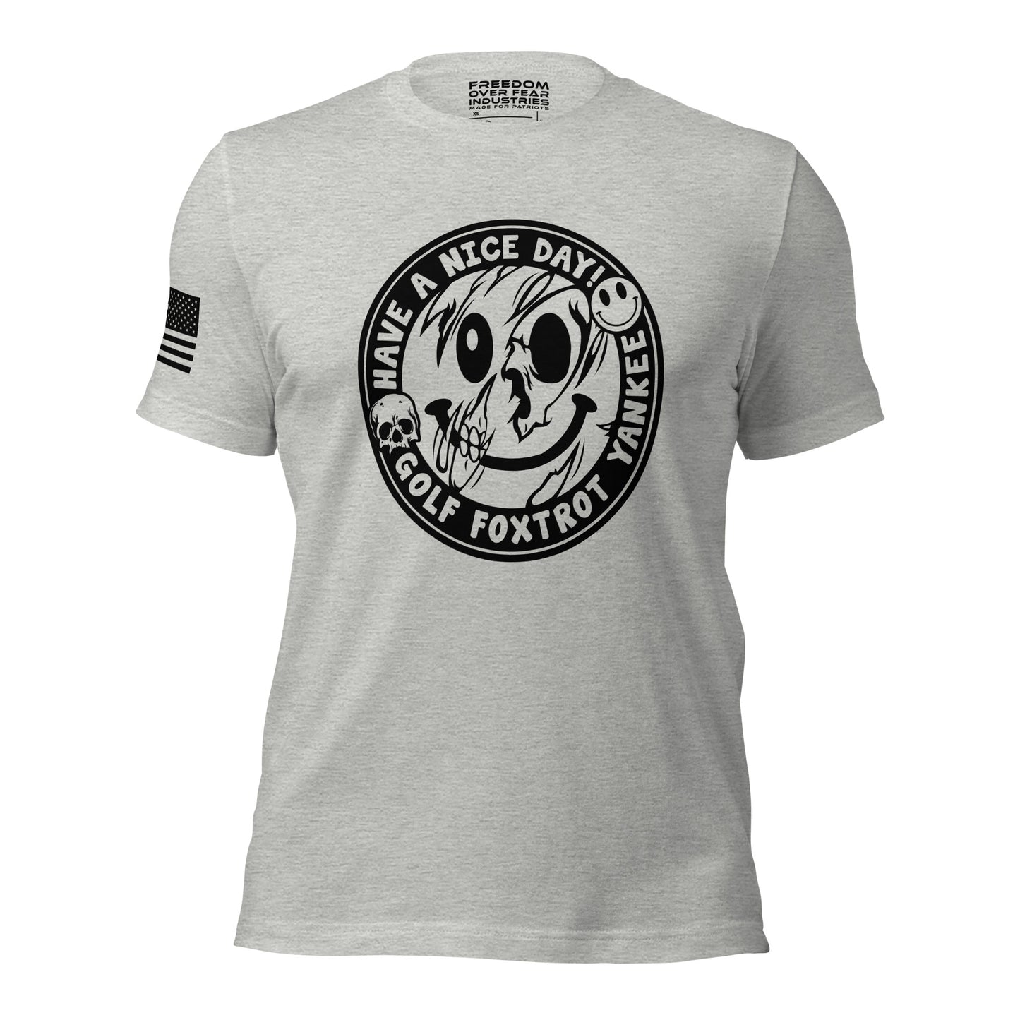 Have a Nice Day GFY Shredded Smiley Men's T-Shirt Freedom Over Fear Industries