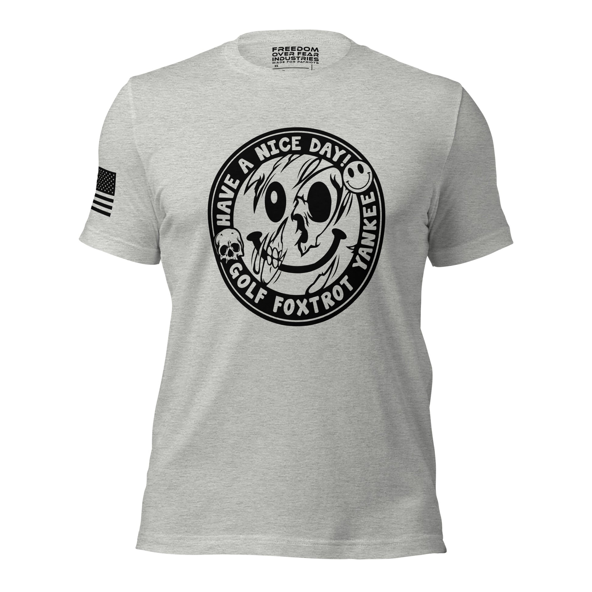 Have a Nice Day GFY Shredded Smiley Men's T-Shirt Freedom Over Fear Industries