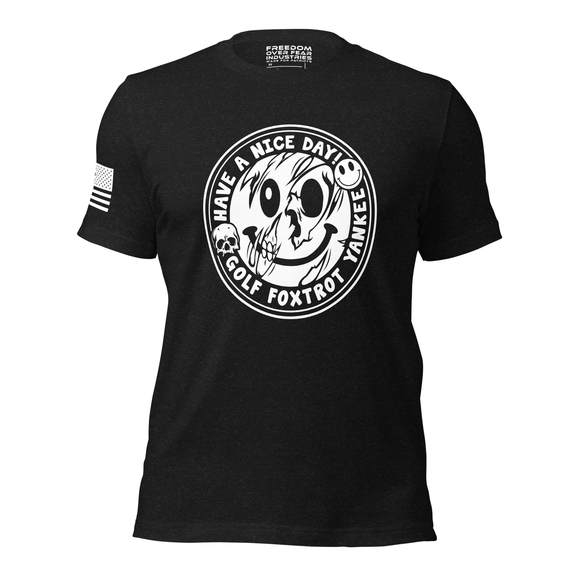 Have a Nice Day GFY Shredded Smiley Men's T-Shirt Freedom Over Fear Industries