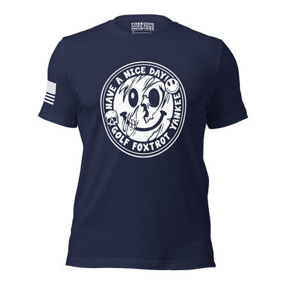 Have a Nice Day GFY Shredded Smiley Men's T-Shirt Freedom Over Fear Industries