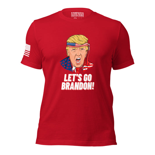 Let's Go Brandon! Trump Ed. USA Mandate Freedom Conservative 2A 2nd Second Amendment Gun Rights Rifle FJB Range Day Men's Shirt Freedom Over Fear Industries