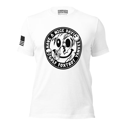 Have a Nice Day GFY Shredded Smiley Men's T-Shirt Freedom Over Fear Industries